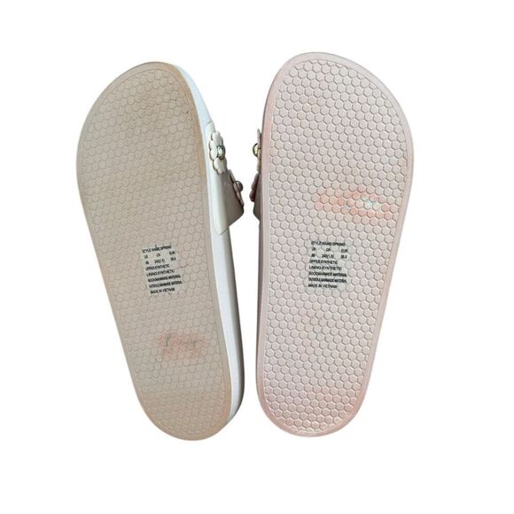 Kate Spade Spring Flower Slides Sandals Rose Smoke Pink Size 8 - Picture 9 of 10